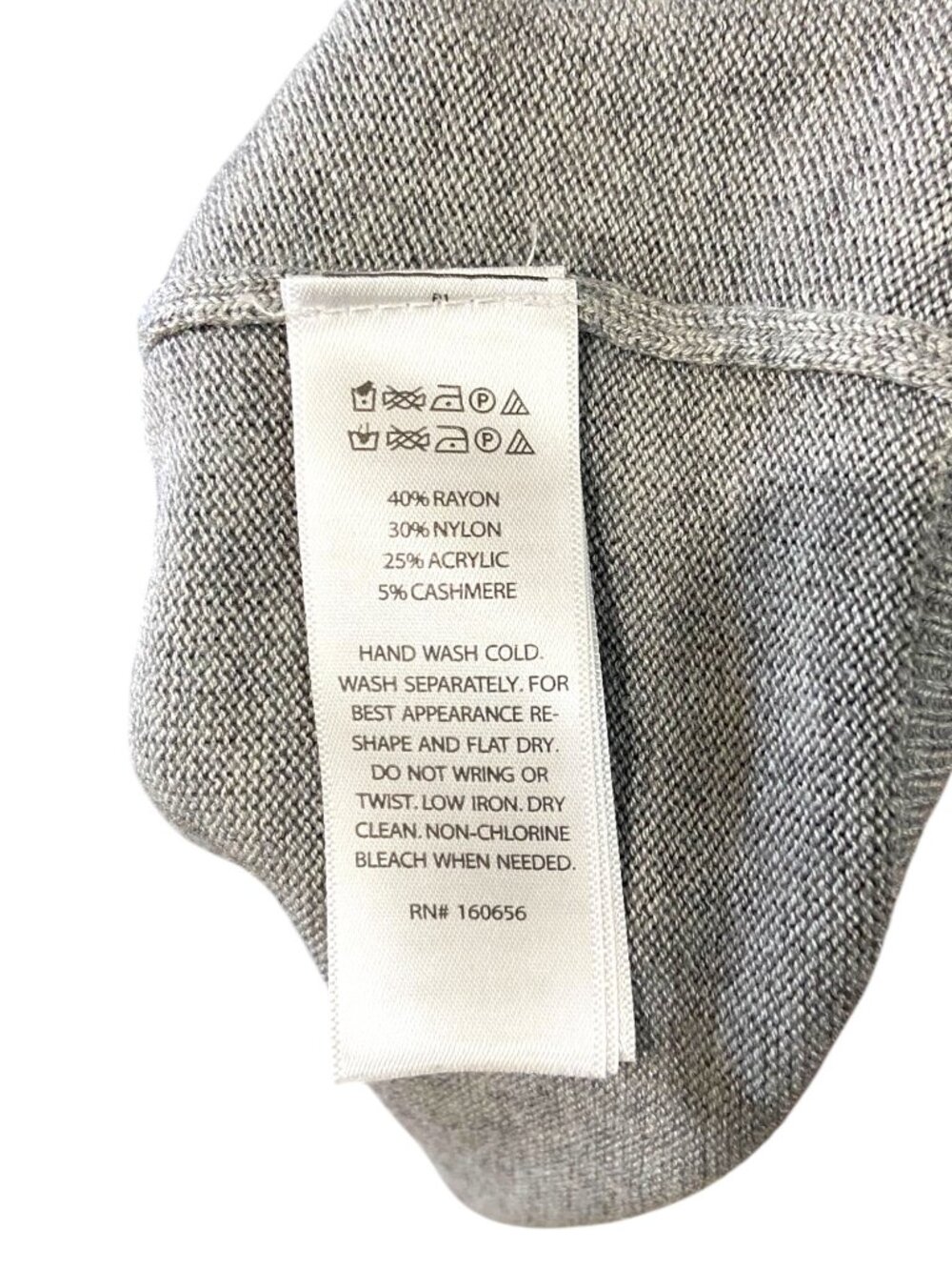 Rachel Zoe Good Vibes Cashmere Blend Sweater Gray Size L Coastal Preppy Spring - Picture 4 of 12